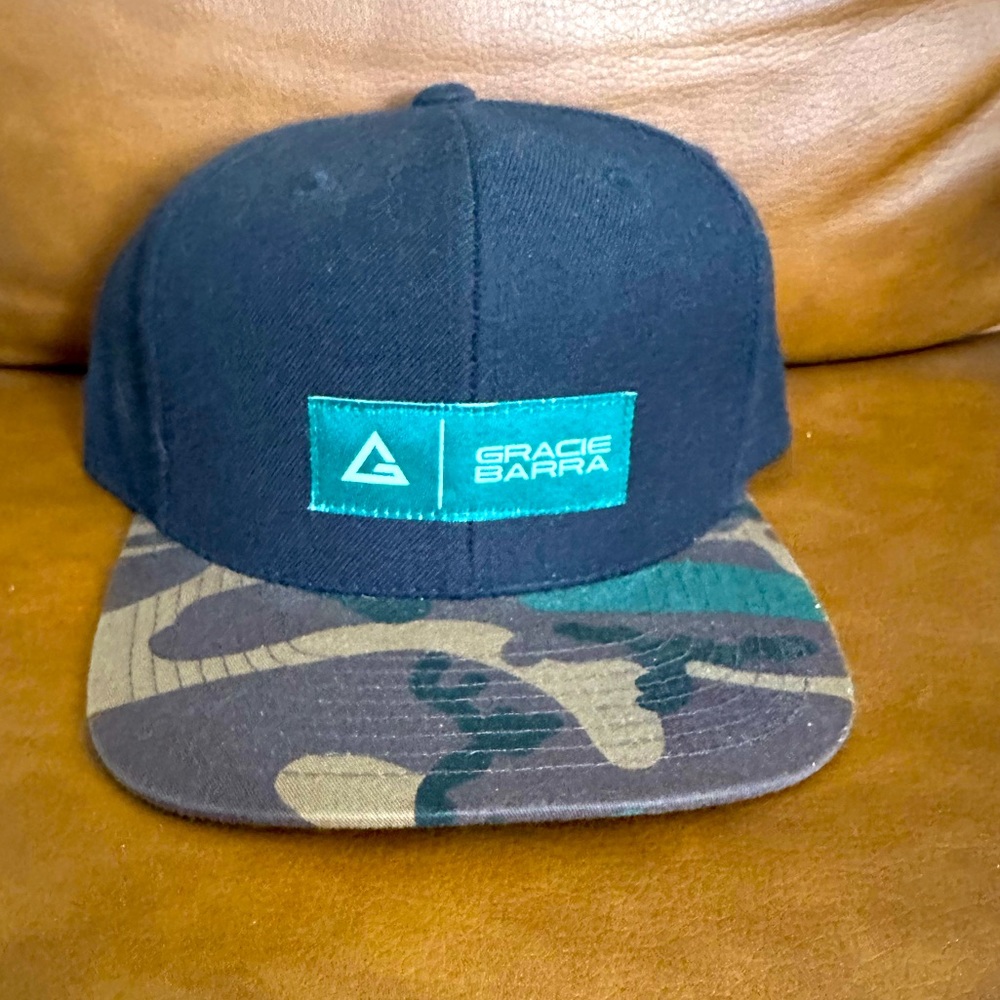 Gracie Barra Hat Cap Camo Green and Black Snapback- OUT OF STOCK